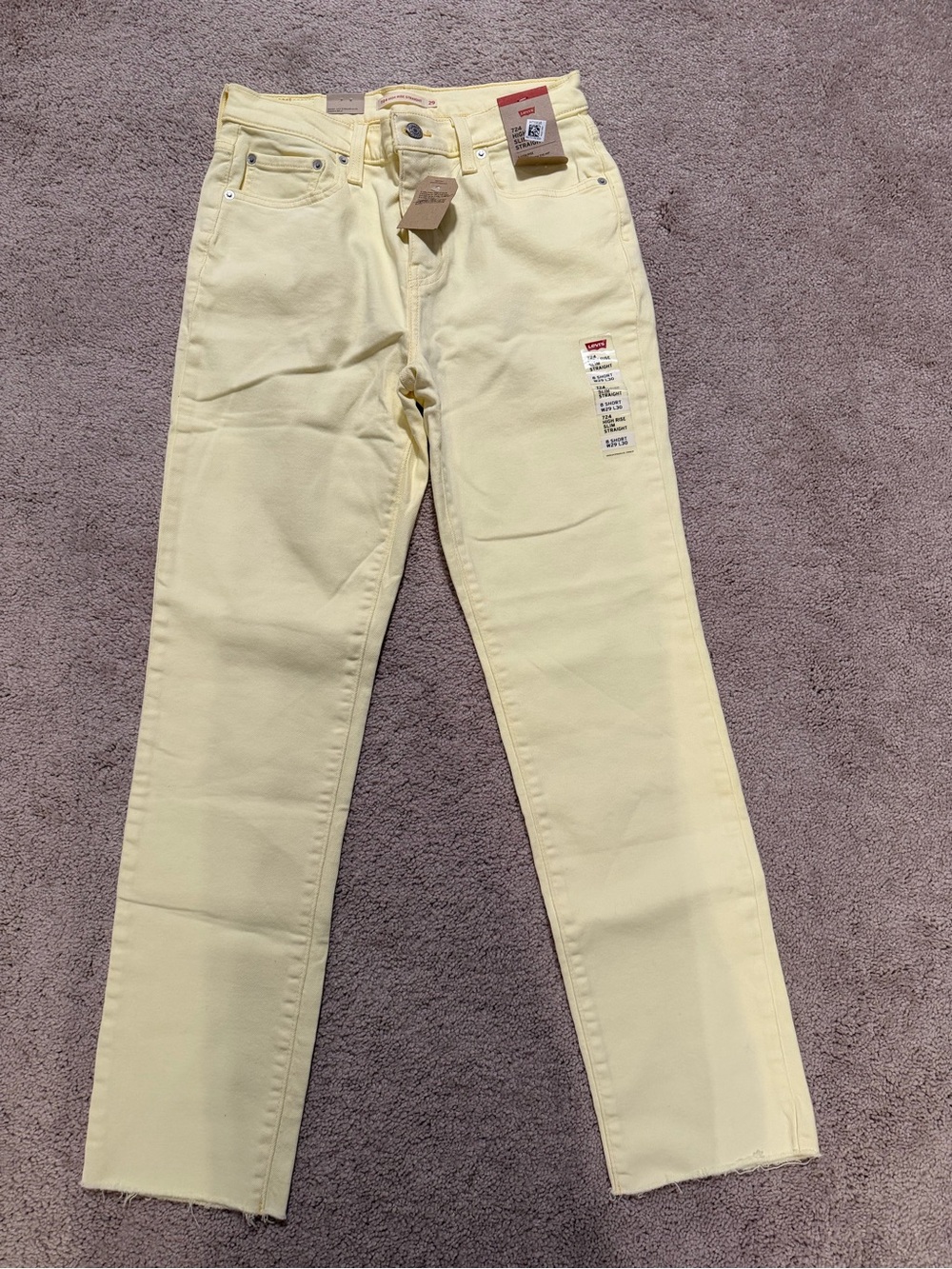 Levi's Women’s Light Yellow Straight Jeans